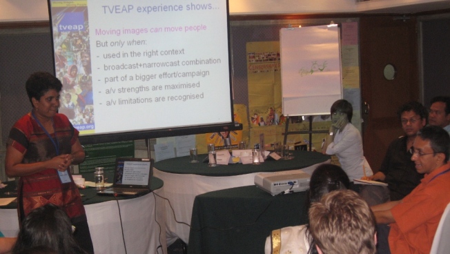 Manori Wijesekera presenting TVEAP's experience Hitch a hike, but don't expect to get in the driver's seat...