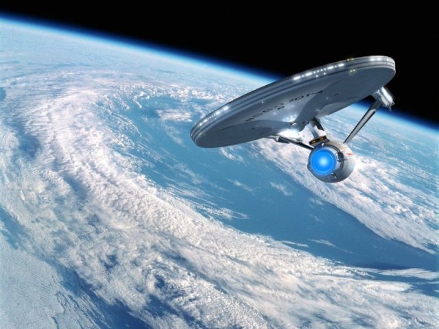 USS Enterprise in Earth orbit The Enterprise will be cruising the galaxy for centuries to come...