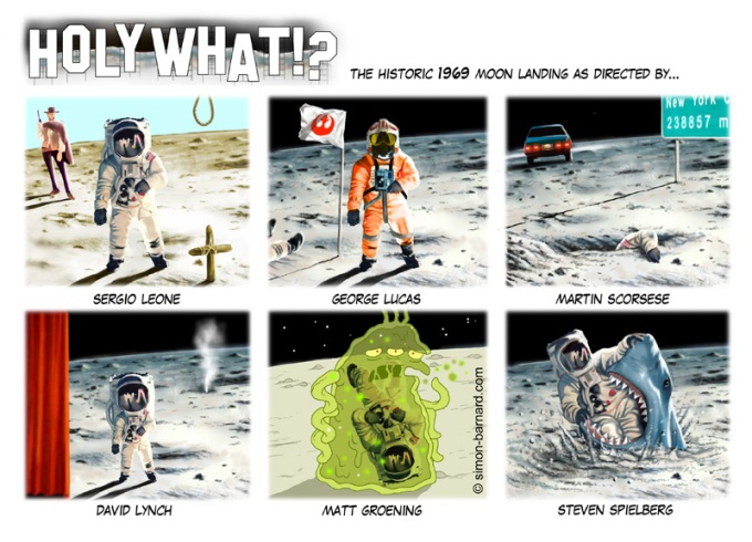 moon-landing-by Hollywood Warning: This is a funny cartoon and not meant to be taken seriously