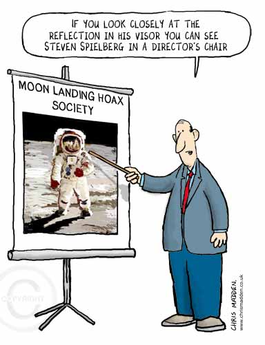moon-landing-hoax!!! Err, Wasn't Spielberg only 23 at the time...?