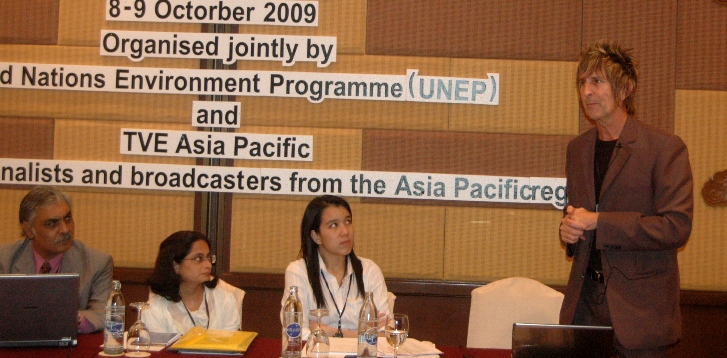 Ozone Media Roundtable day 1 Douglas Varchol (standing, extreme right) speaking at Ozone Media Roundable, 8 Oct 2009