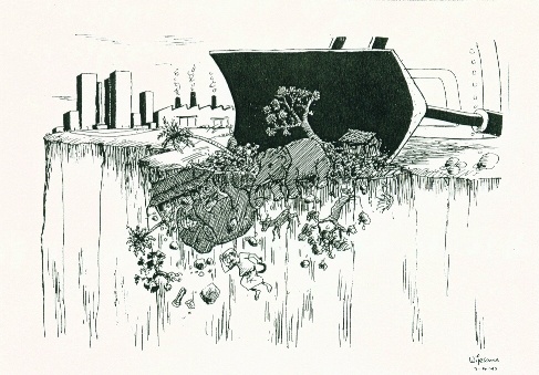 Price of Development, as seen by Cartoonist W R Wijesoma, 1993