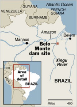 Belo Monte Dam location
