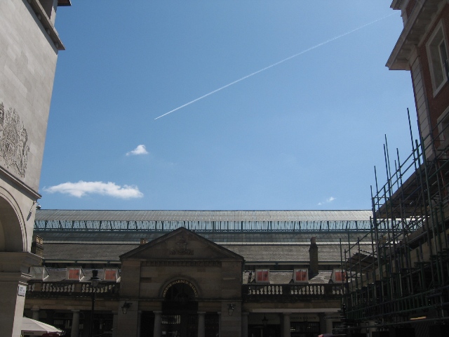 London skies over Covent Garden, 21 April 2010