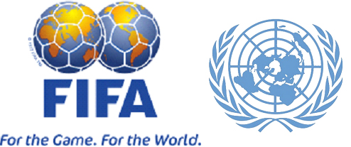 FIFA and UN logos