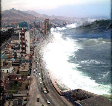 Fake photo, not a real tsunami!