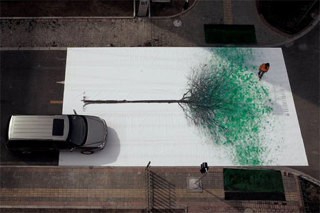 Green pedestrian crossing