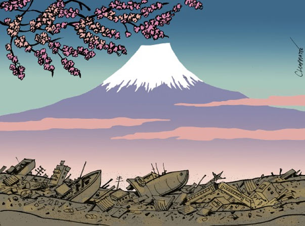 Geneva-based Patrick Chappatte works for the International Herald Tribune, for Geneva newspaper Le Temps, and for NZZ am Sonntag