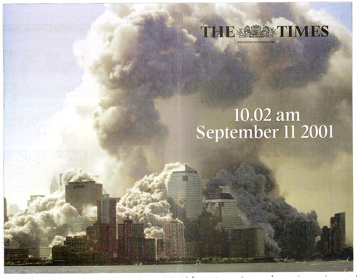 The Times London front page - 12 Sep 2001