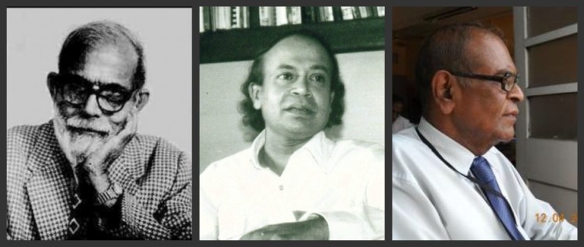 Keepers of Rationalist Flame L to R - Abraham Kovoor, Carlo Fonseka, Dharmapala Senaratne