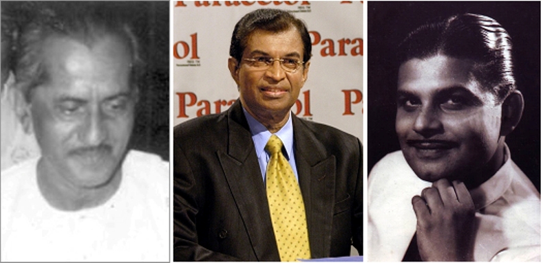 L to R - H M Gunasekera, Palitha Perera, Karunaratne Abeysekera