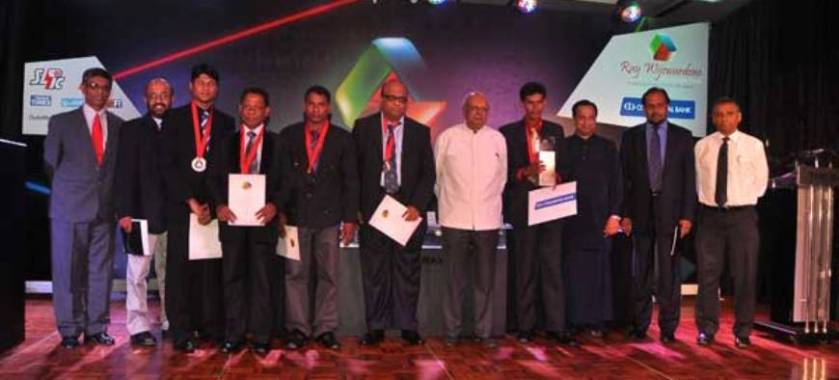 Ray Award 2012 Winner and shortlisted candidates with Dr Tissa Vitarana, Senior Minister of Science