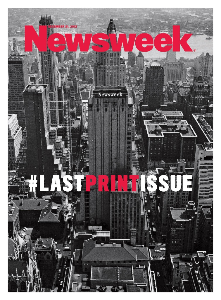 Newsweek magazine Last Print Issue 31 Dec 2012