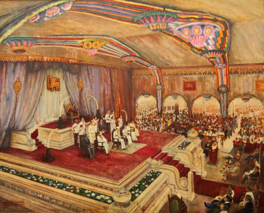 First Ceylon Independence ceremony - Colombo, 10 Feb 1948, painted by H R Premaratne
