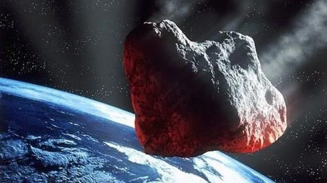Earth threatening asteroid - artist's imagination