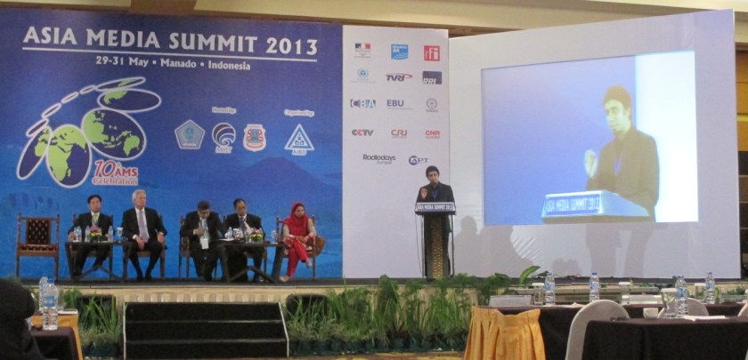 Clarence Dass speaks on sustainable development how can media help at Asia Media Summit 29 May 2013