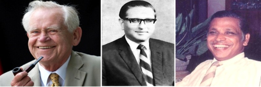 L to R - Magnús Magnússon, Shelton Wirasinha, Gunaratne Abeysekera