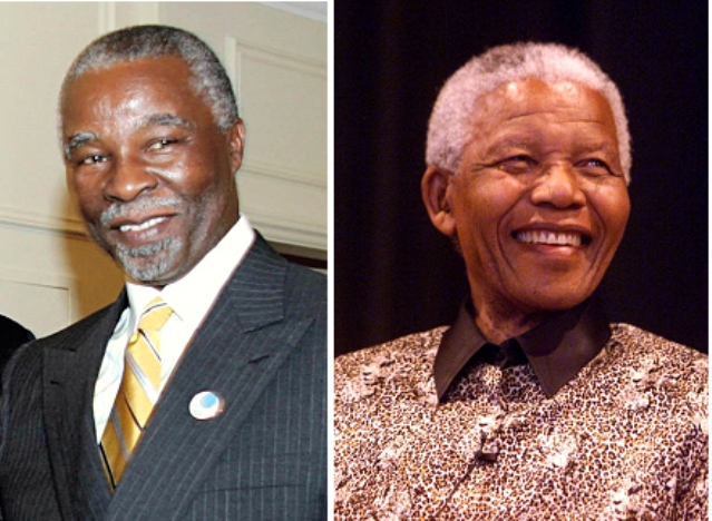 Thabo Mbeki (left) succeeded Nelson Mandela