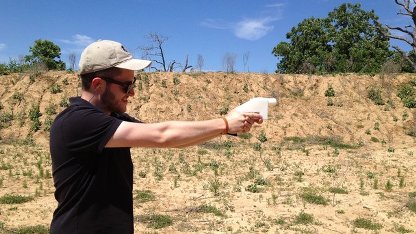 3D-printed gun's first test in Austin, Texas (USA) in early 2013 - captured by BBC