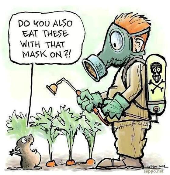 Pest and farmer cartoon