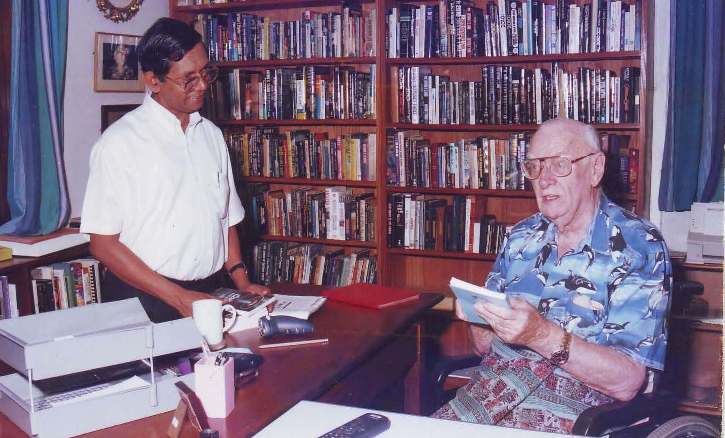 S M Banduseela with Sir Arthur C Clarke
