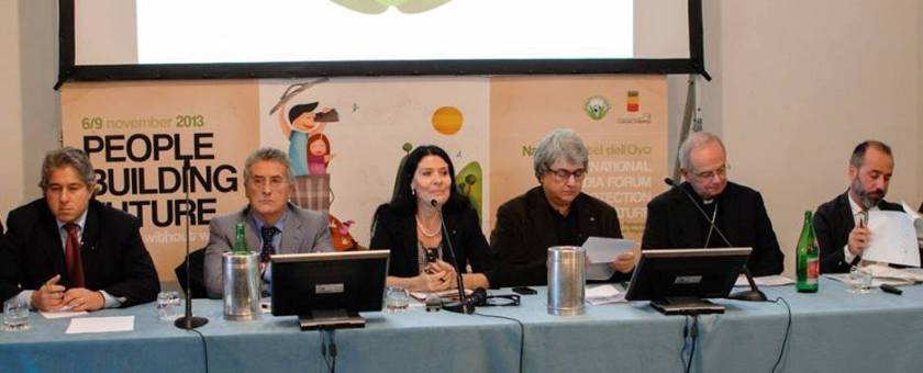 Discussing ecomafia in Naples - L to R Dr Antonio Giordano, Franco Roberti, Christiana Ruggeri, Ermete Realacci, Angelo Spinillo & Antonio Pergolizzi