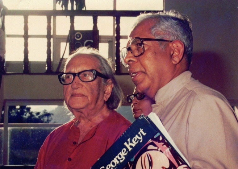 Dr Cyril Ponnamperuma (right) and artist George Keyt
