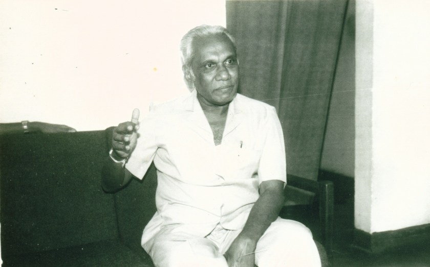 Edwin Ariyadasa photographed by Nalaka Gunawardene in 1986 during their first interview