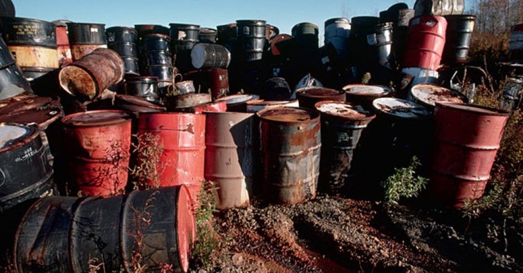 Toxic waste barrels