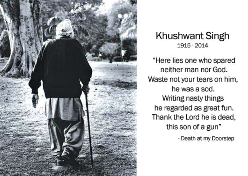 Khushwant-Singh & his chosen epitaph
