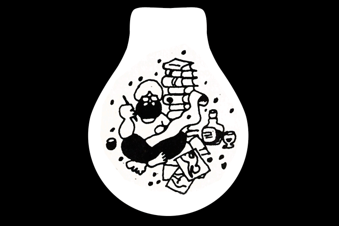 IBN TV's tribute to Khushwant Singh played on the image of editor inside the light bulb - the graphic used by him when he edited Illustrated Weekly of India (1969-78)