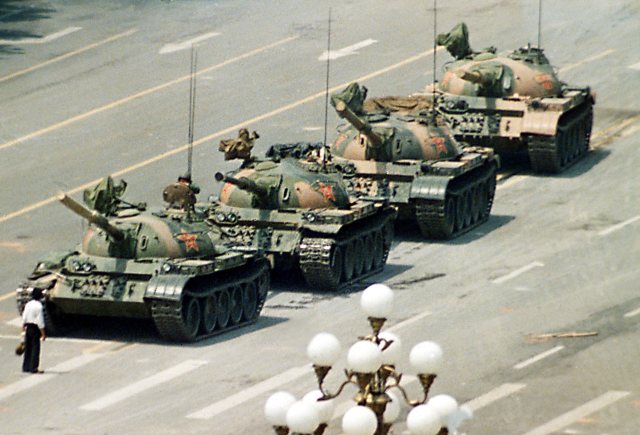 One man against a mighty army - Tank Man in Beijing