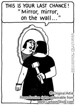 Threatening the mirror...