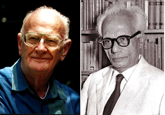 Arthur C Clarke (left) and Martin Wickramasinghe