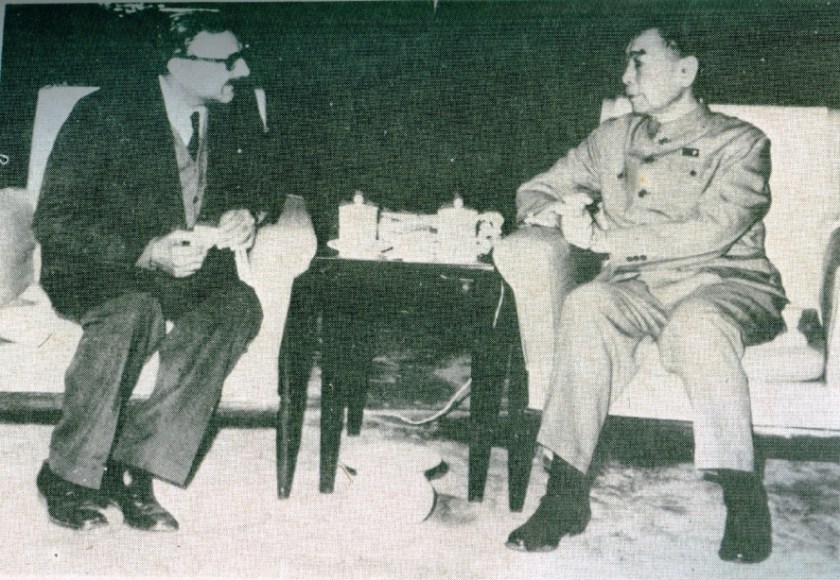 Abdus Salam (left) with Chinese Prime Minister Chou En Lai in 1972