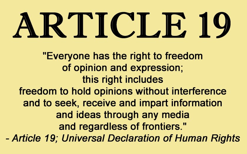 Article 19 of Universal Declaration of Human Rights