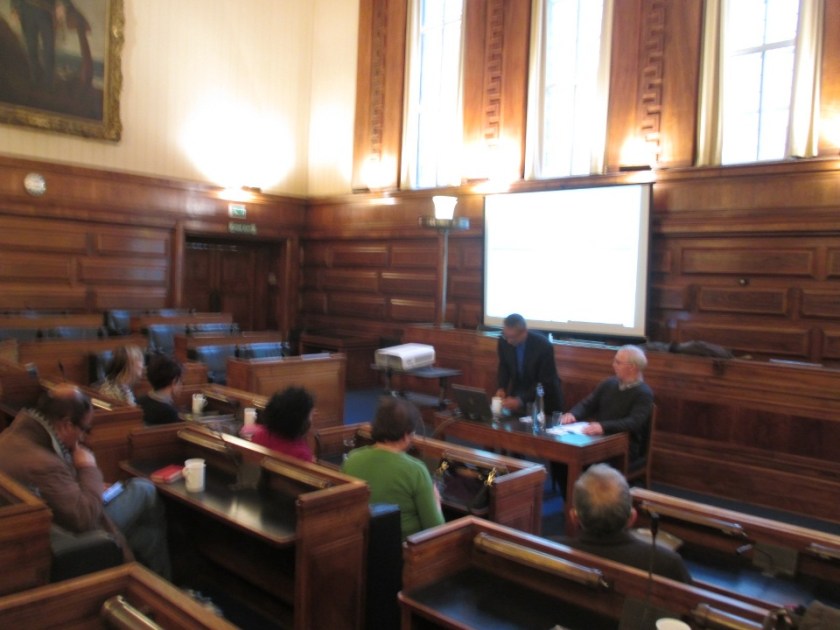 A section of the audience at Senate Room, University of London, listening to Nalaka Gunawardene: 12 Feb 2015