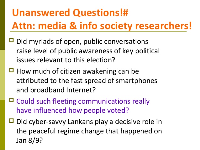 This is why we need better research on new media and society in Sri Lanka!