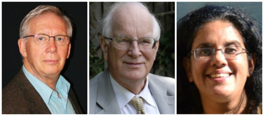Co-editors of Embattled Media - (L to R) William Crawley, David Page and Kishali Pinto-Jayawardena (photos courtesy Sage Publications website)