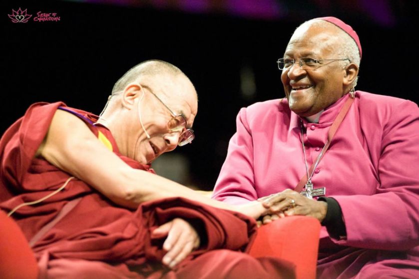 Dalai Lama and Bishop Desmond Tutu of South Africa