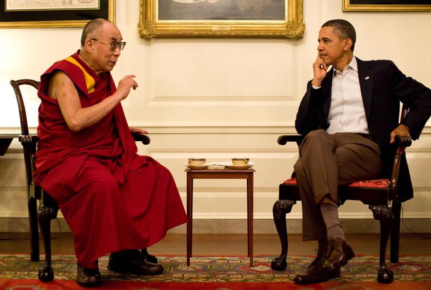 President Obama met with Dalai Lama in the White House on July 16, 2011. Photo courtesy - White House