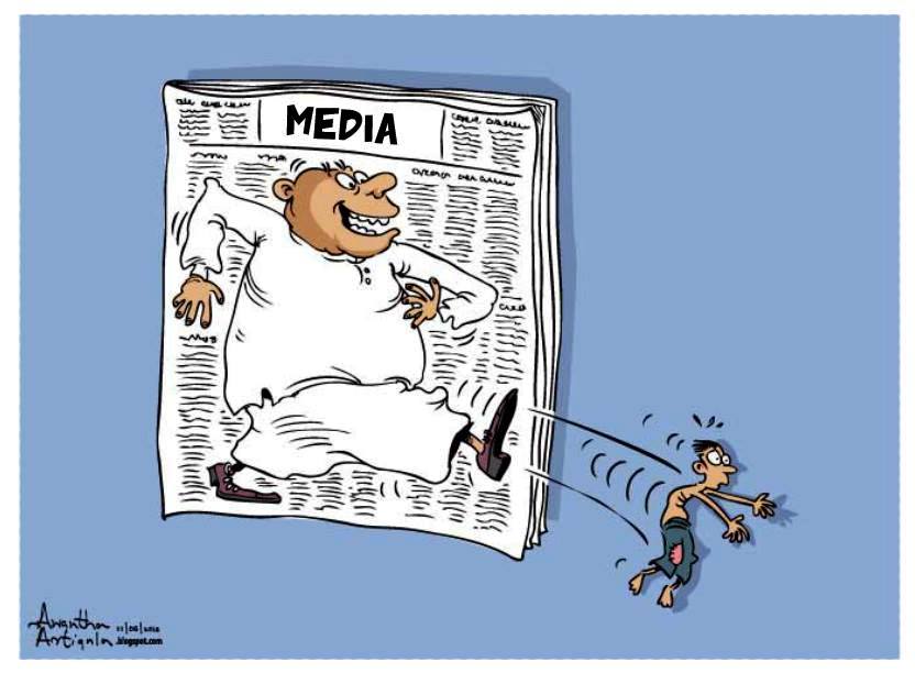 Cartoon by Awantha Artigala, Sri Lanka Cartoonist of the Year 2014