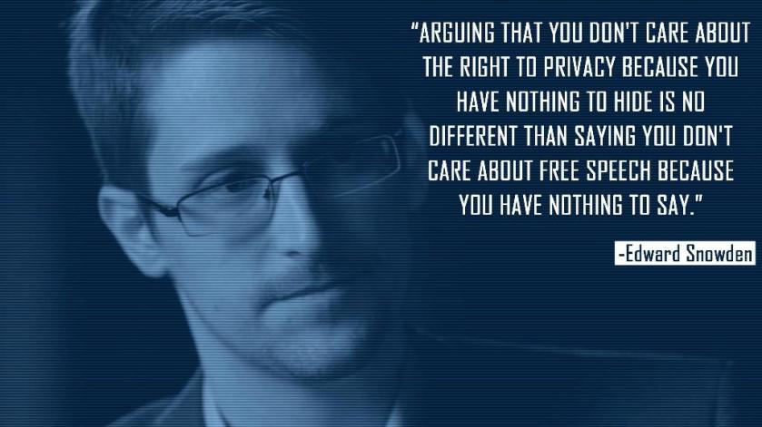 Edward Snowden on the right to privacy