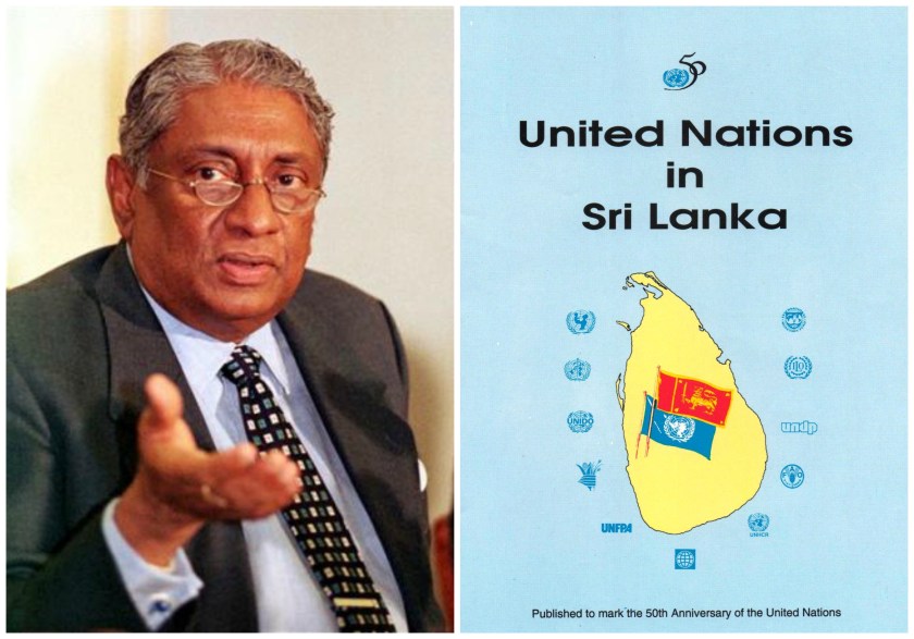 Lakshman Kadirgamar and the 1995 book on United Nations in Sri Lanka, written by Nalaka Gunawardene for UN Information Centre, Colombo