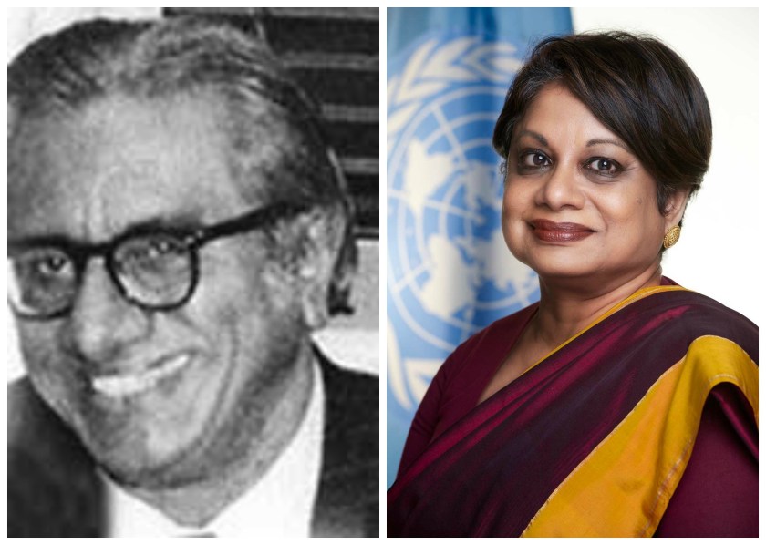 Raju Coomaraswamy and his daugher Radhika Coomaraswamy