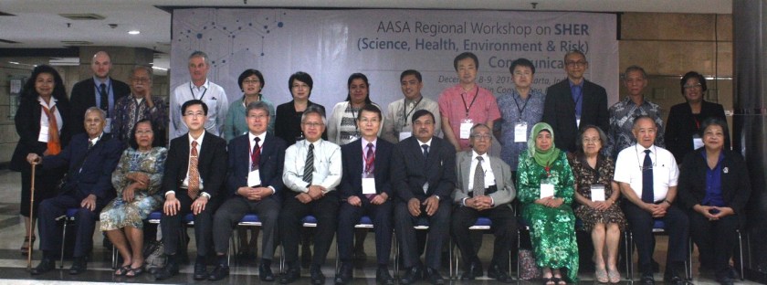 Participants of SHER (Science, Health, Environment & Risk) Communication - Role of S&T Communication in Disaster Management and Community Preparedness held in Jakarta, Indonesia, on 8-9 Dec 2015