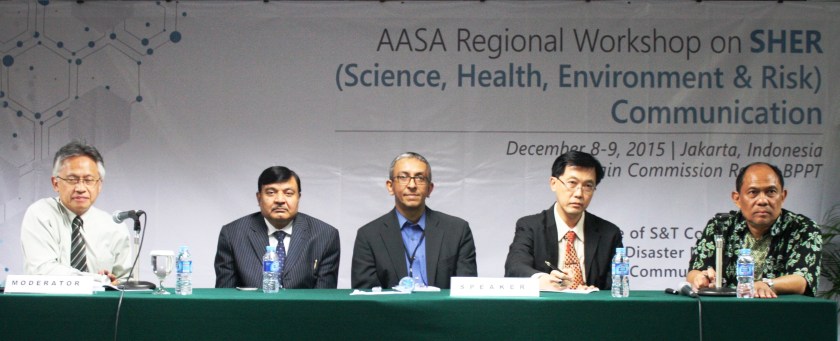Speakers on ‘ICT Applications for Disaster Prevention and Treatment’ in Jakarta, Indonesia, 8-9 Dec 2015