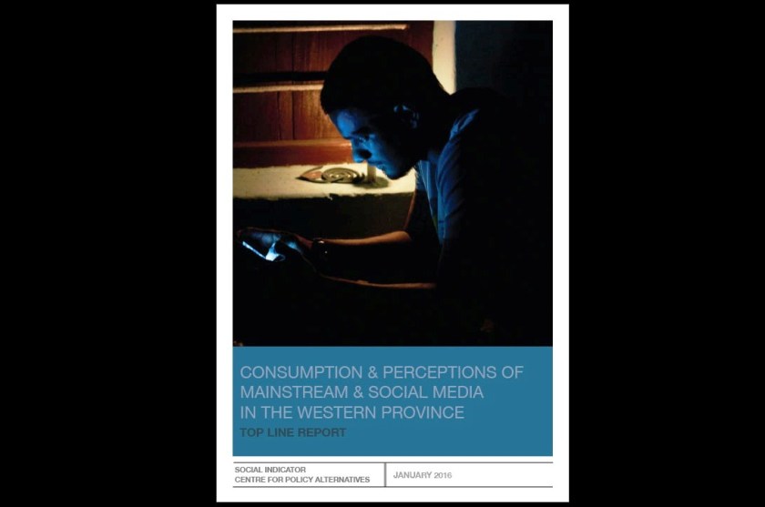 CPA Study on consumption and perceptions of mainstream and social media in the Western Province of Sri Lanka - Jan 2016
