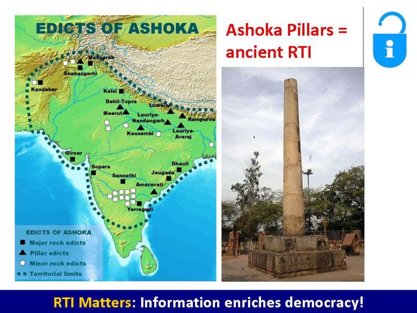 Ancient Right to Information: Ashoka Pillars