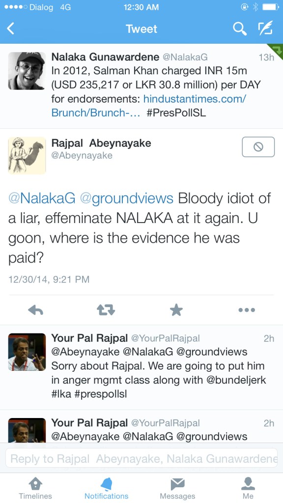 An example of cyber intolerance and name-calling: one of many...